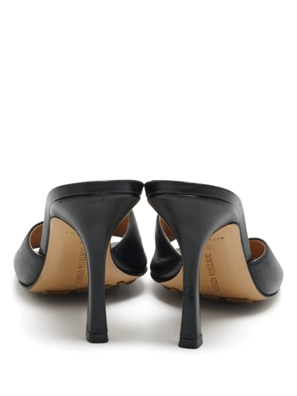 Bottega Veneta Stretch square-toe leather heeled sandals in 37.5 - Picture 6 of 6